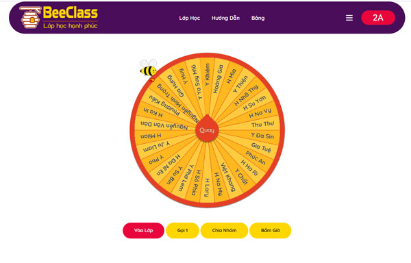 Vòng quay may mắn Beeclass