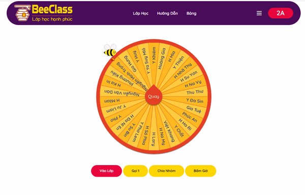 Hướng dẫn tạo Vòng quay khởi động trên BeeClass