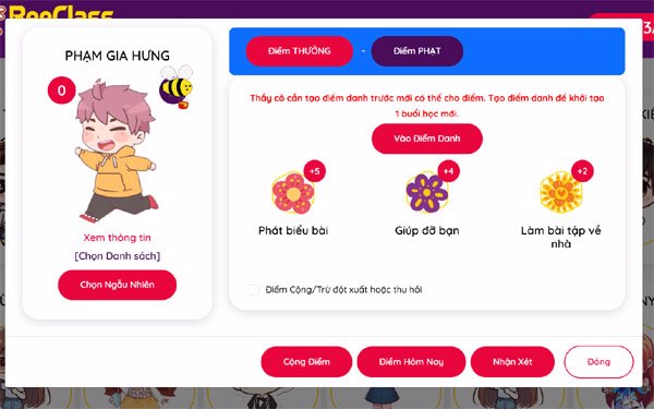 Hướng dẫn chèn ảnh học sinh trong BeeClass